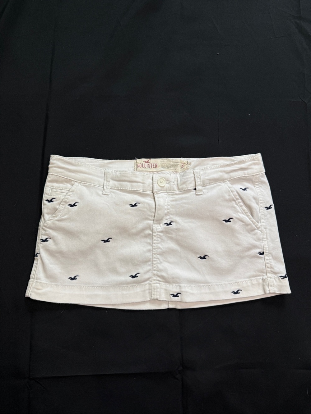 hollister white y2k mini skirt